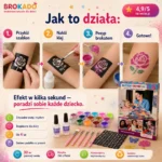 BROKADO – Zestaw Brokatowych Zmywalnych Tatuaży